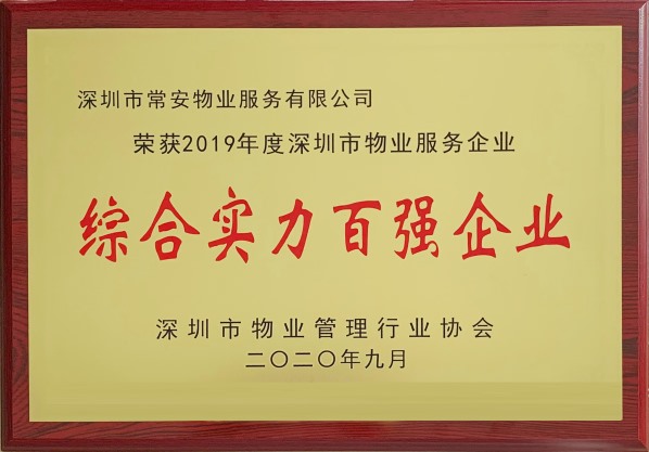 2019綜合實(shí)力百?gòu)?qiáng)企業(yè)